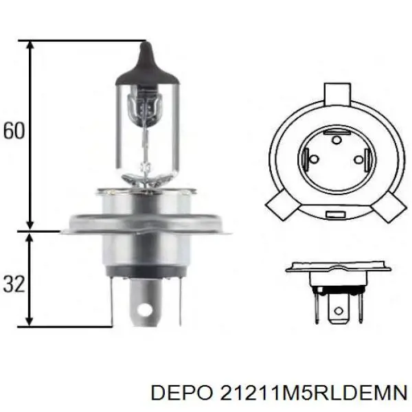 Фара права 21211M5RLDEMN Depo/Loro