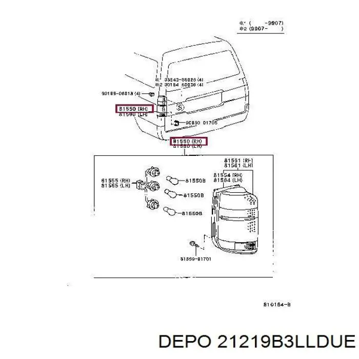 Ліхтар заднього ходу лівий Depo/Loro/Abakus 21219B3LLDUE ціна, від 88.56 USD