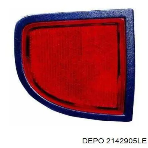 Катафот (відбивач) заднього бампера, лівий 2142905LE Depo/Loro/Abakus