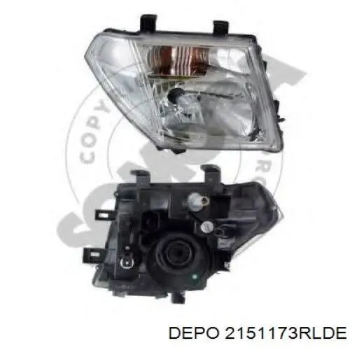 Фара правая Depo/Loro/Abakus 2151173RLDE ціна, від 37.10 USD