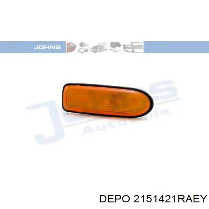 Повторювач повороту на крилі, правий 2151421RAEY Depo/Loro/Abakus