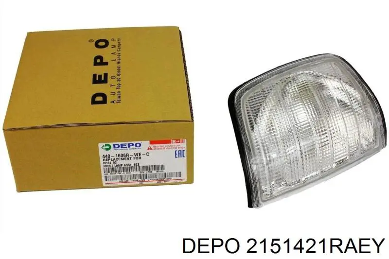 Повторювач повороту на крилі, правий Depo/Loro/Abakus 2151421RAEY ціна, від 5.06 USD