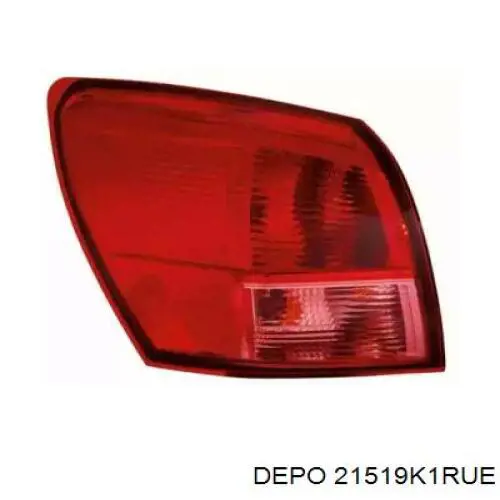 Ліхтар задній правий, зовнішній Depo/Loro/Abakus 21519K1RUE ціна, від 47.46 USD