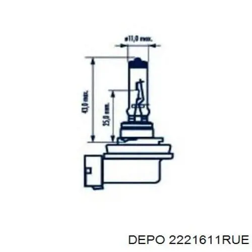 Правий покажчик повороту - лампа Depo/Loro/Abakus FP2201K2E ціна, від 6.07 USD