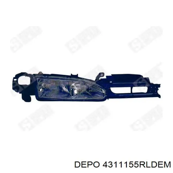 Основна фара - вставка Depo/Loro/Abakus 4311155RLDEM ціна, від 73.29 USD
