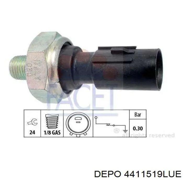 Купити 4411519LUE Depo/Loro/Abakus Лівий ліхтар покажчика повороту