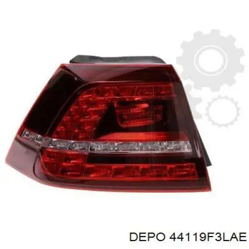Ліхтар задній лівий, зовнішній 5G0945207 Diamond/DPA