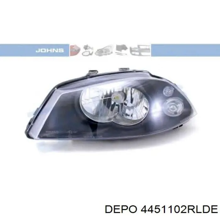 Основна фара - вставка Depo/Loro/Abakus 4451102RLDE ціна, від 48.67 USD