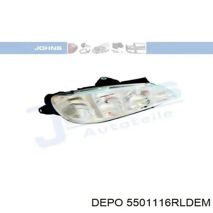 Купити 5501116RLDEM Depo/Loro/Abakus Права блок фара