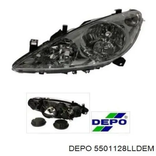 Купити 5501128LLDEM Depo/Loro/Abakus Блок фара ліва