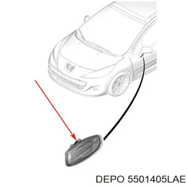 Покажчик повороту дзеркала, лівий Autotechteile 5030504 ціна, від 7.32 USD