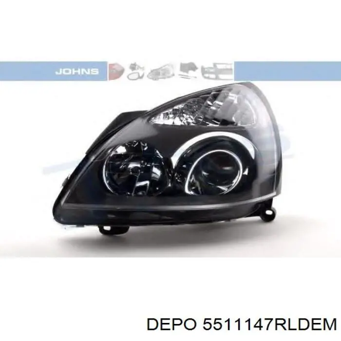 Основна фара - вставка Depo/Loro/Abakus 5511147RLDEM ціна, від 62.67 USD