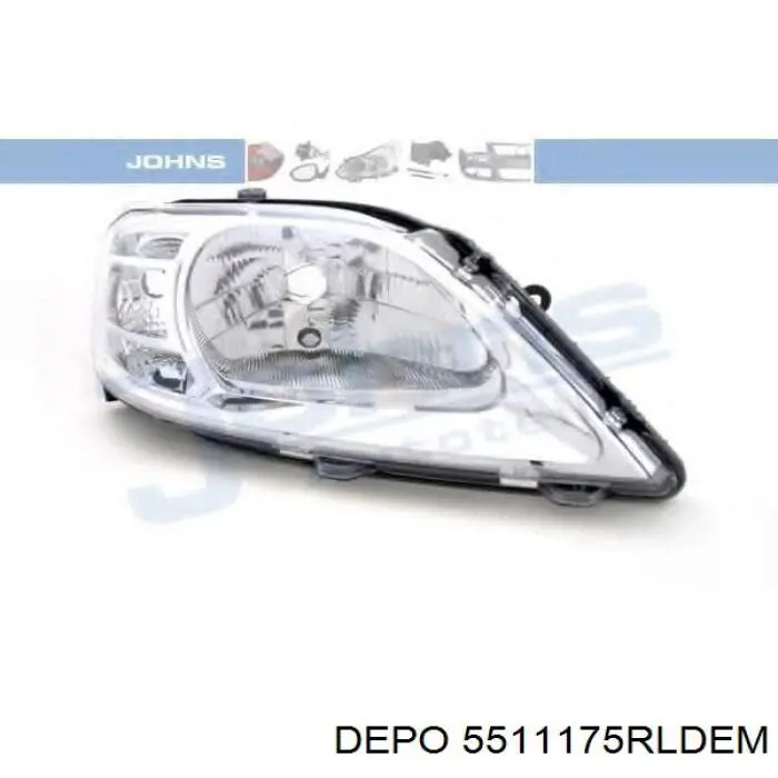 Основна фара - вставка Depo/Loro/Abakus 5511175RLDEM ціна, від 81.93 USD