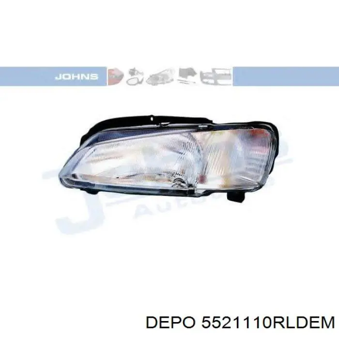 Купити 5521110RLDEM Depo/Loro/Abakus Права блок фара