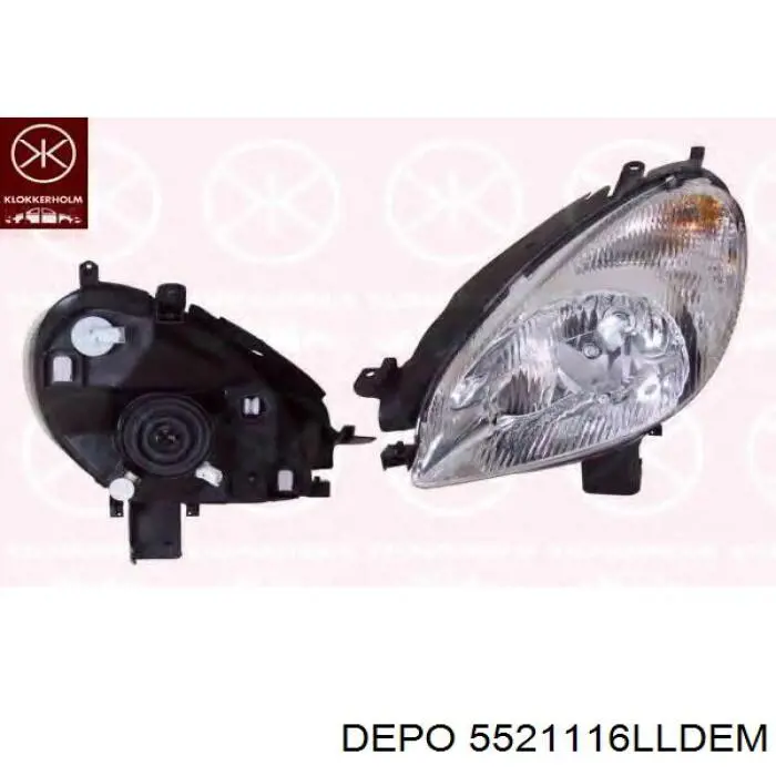 Основна фара в зборі ліва Depo/Loro/Abakus 5521116LLDEM ціна, від 66.43 USD