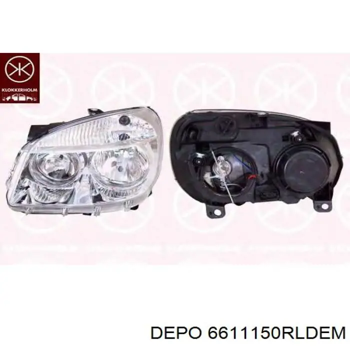 Фара права 6611150RLDEM Depo/Loro/Abakus