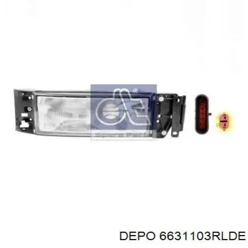 Фара права 6631103RLDE Depo/Loro/Abakus