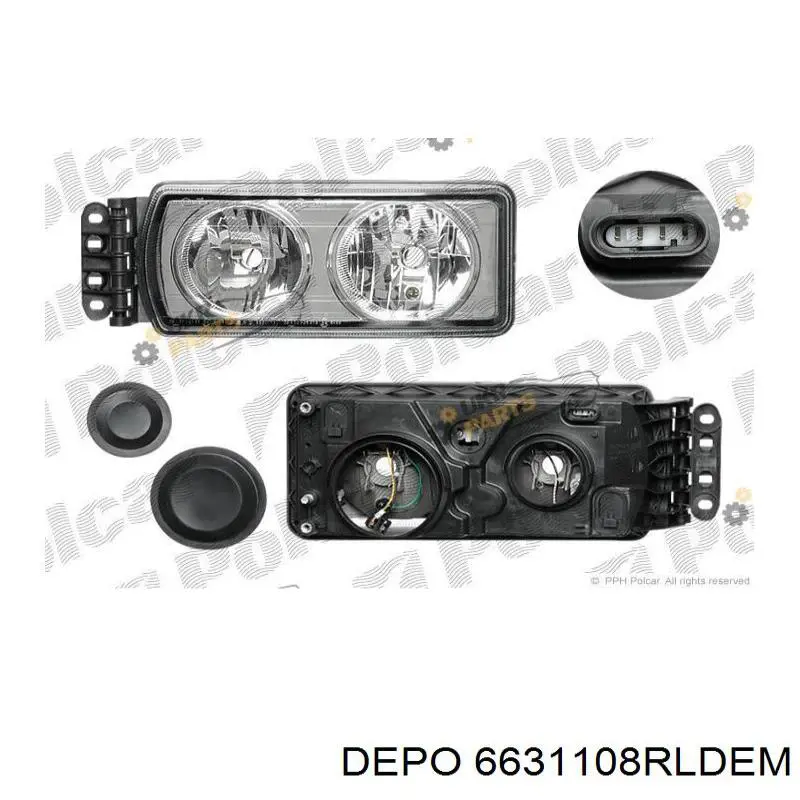6631108RLDEM Depo/Loro/Abakus Основна фара - вставка