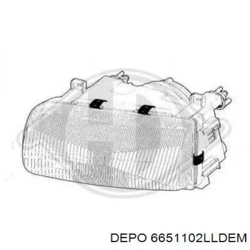 6651102LLDEM Depo/Loro/Abakus Фара ліва передня