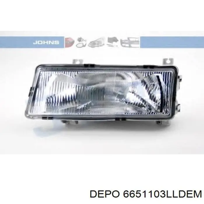 Фара дальнього світла в зборі Depo/Loro/Abakus 6651103LLDEM ціна, від 35.56 USD
