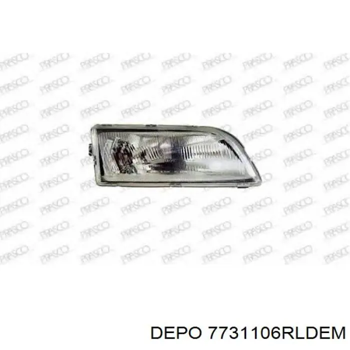 Основна фара - вставка Depo/Loro/Abakus 7731106RLDEM ціна, від 78.36 USD