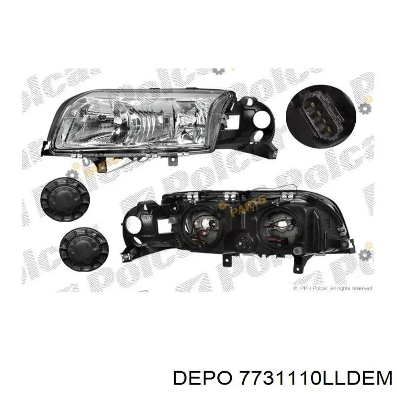 7731110LLDEM Depo/Loro/Abakus Фара дальнього світла в зборі