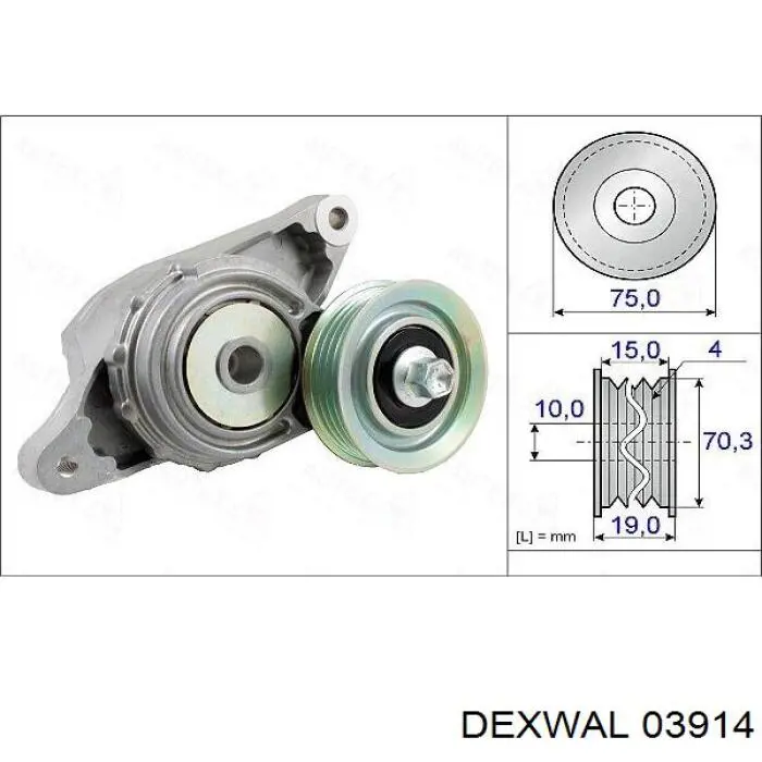Натяжний ролик Dexwal 03914 ціна, від 16.67 USD