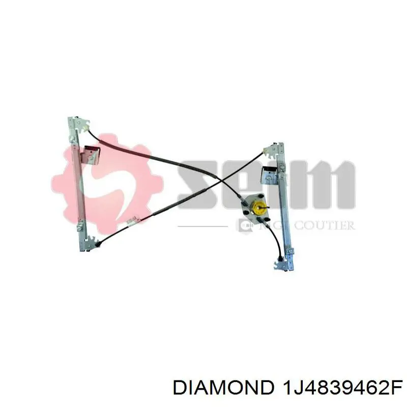 Механізм склопідіймача двері задньої, правої 1J4839462F Diamond/DPA