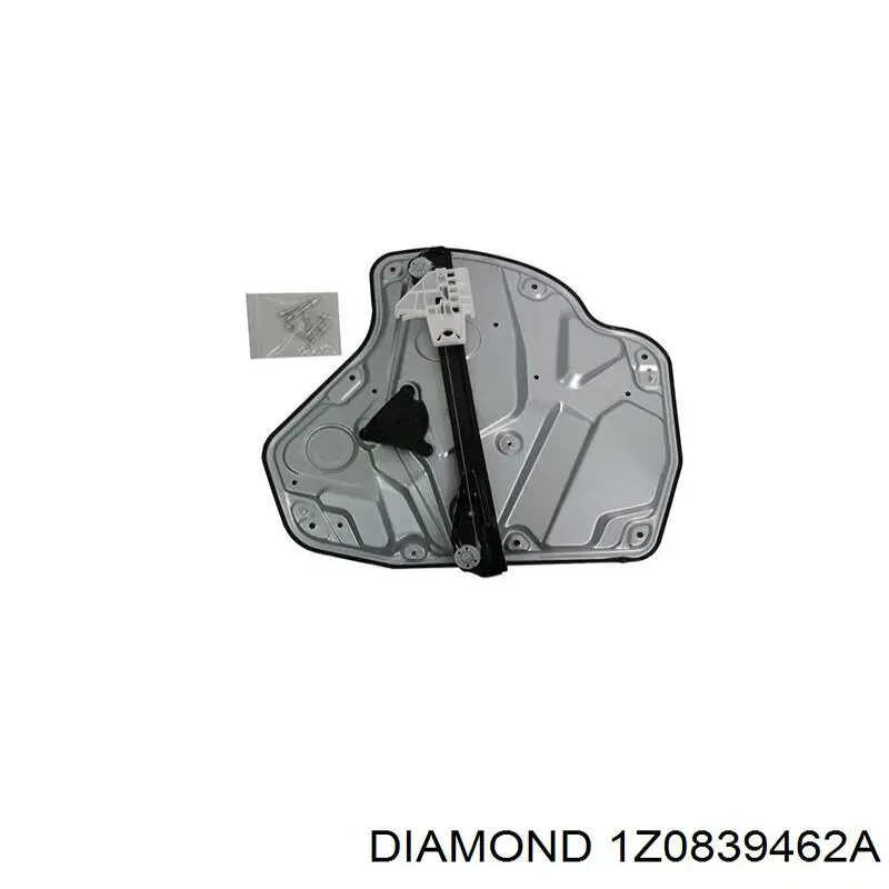 Механізм склопідіймача двері задньої, правої 1Z0839462A Diamond/DPA