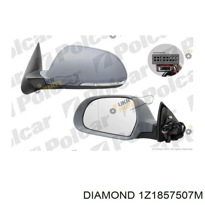 1Z1857507M Diamond/DPA Дзеркало заднього виду, ліве