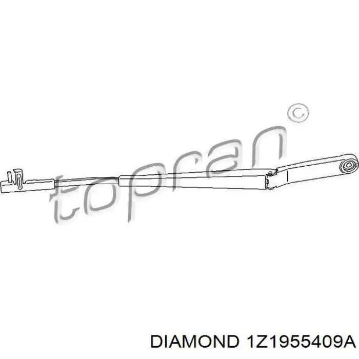 Важіль-поводок склоочисника лобового скла 1Z1955409A Diamond/DPA