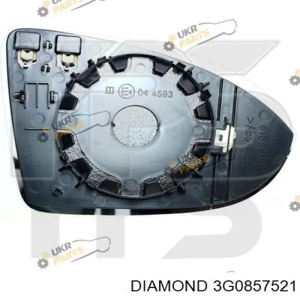 3G0857521 Diamond/DPA дзеркальний елемент дзеркала заднього виду, лівого
