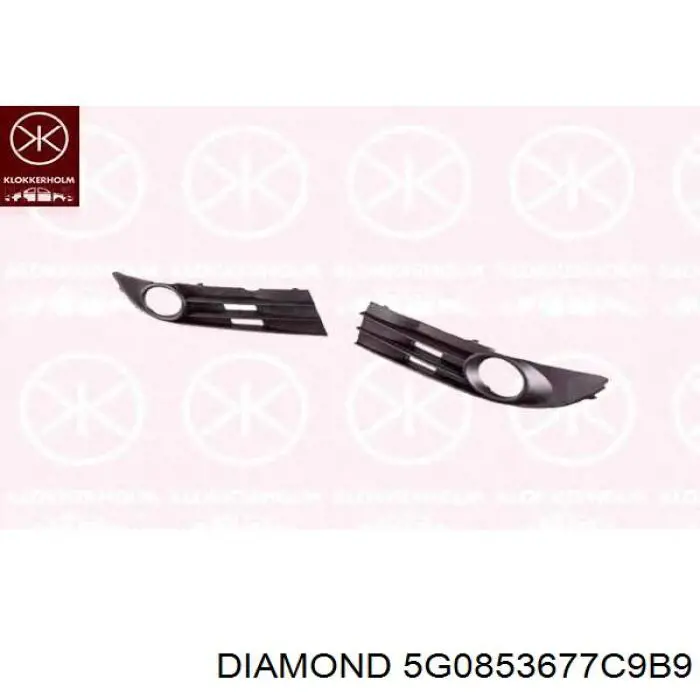 Решітка переднього бампера, центральна Diamond/DPA 88531273202 ціна, від 34.75 USD