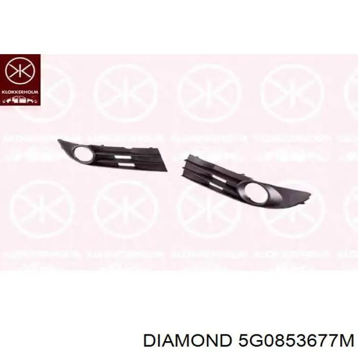 Решітка переднього бампера, центральна Diamond/DPA 88531790402 ціна, від 25.99 USD