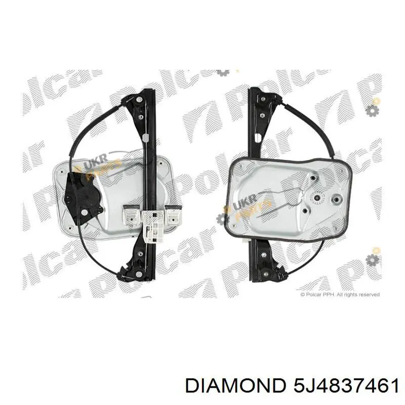 Склопідйомник з електродвигуном Diamond/DPA 5J4837461 ціна, від 28.76 USD
