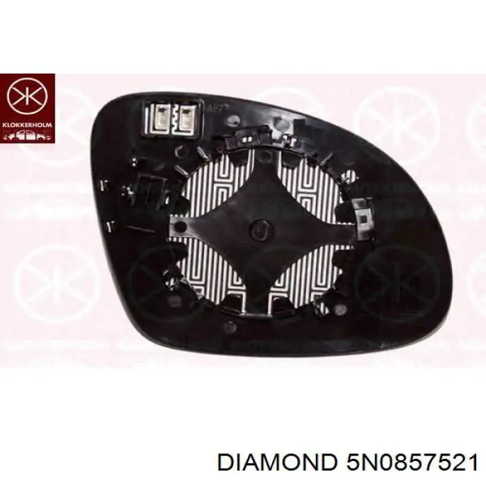 Дзеркальний елемент лівого дзеркала заднього виду Diamond/DPA 5N0857521 ціна, від 11.68 USD