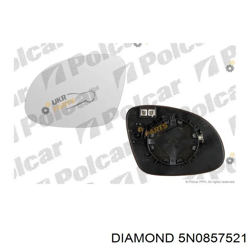5N0857521 Diamond/DPA Дзеркальний елемент лівий