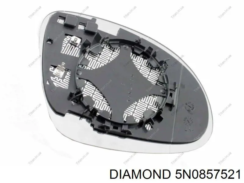 Купити 5N0857521 Diamond/DPA Дзеркальний елемент дзеркала заднього виду, лівого