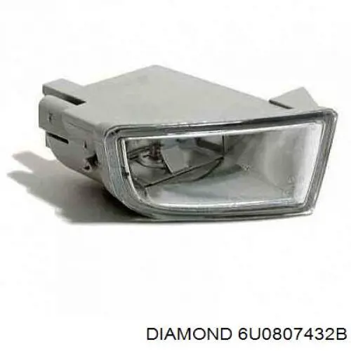 6U0807432B Diamond/DPA заглушка/ решітка протитуманних фар бампера переднього, права