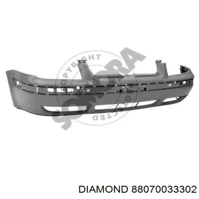 88070033302 Diamond/DPA Бампер передній в зборі
