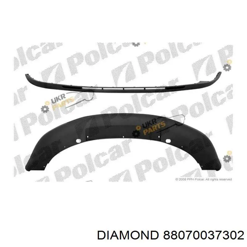 Спліттер переднього бампера Diamond/DPA 88070037302 ціна, від 17.73 USD