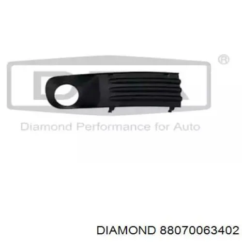 88070063402 Diamond/DPA Заглушка, решітка протитуманних фар бампера переднього, права
