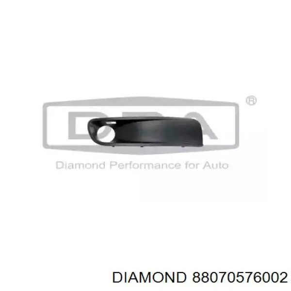 88070576002 Diamond/DPA Заглушка, решітка протитуманних фар бампера переднього, права