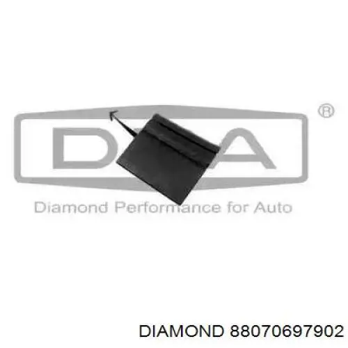 Заглушка бампера буксирувального гака, передня ліва Diamond/DPA 88070697902 ціна, від 3.05 USD