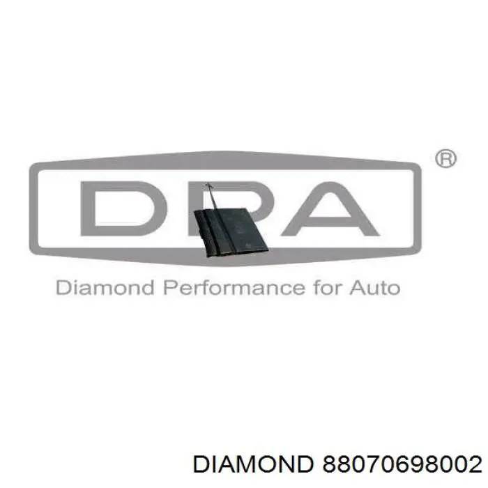 88070698002 Diamond/DPA Заглушка бампера буксирувального гака, передні праві
