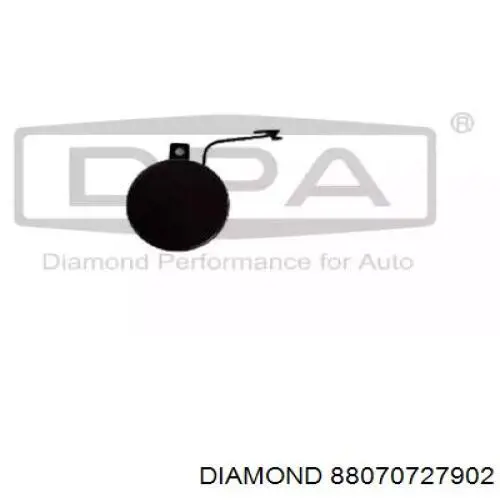 88070727902 Diamond/DPA Заглушка бампера буксирувального гака, передня