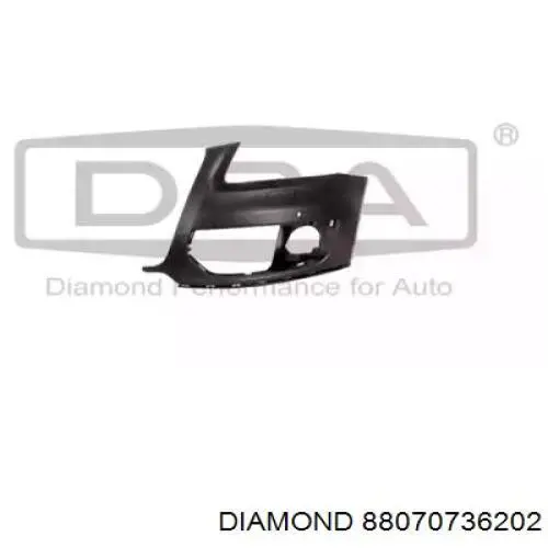 Купити 88070736202 Diamond/DPA Бампер передній, ліва частина