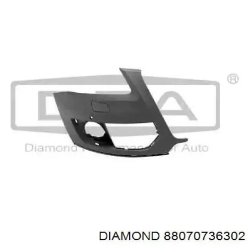 Купити 88070736302 Diamond/DPA Бампер передній, права частина
