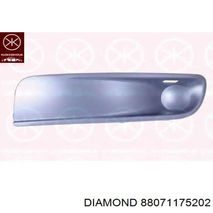 88071175202 Diamond/DPA заглушка/ решітка протитуманних фар бампера переднього