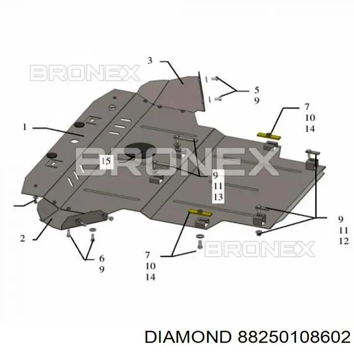 Купити 88250108602 Diamond/DPA Захист піддона картера двигуна